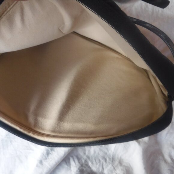 Michael Kors Mono Embossed Neoprene iPad Crossbody Purse Bag Black Soft Shell - Picture 5 of 8